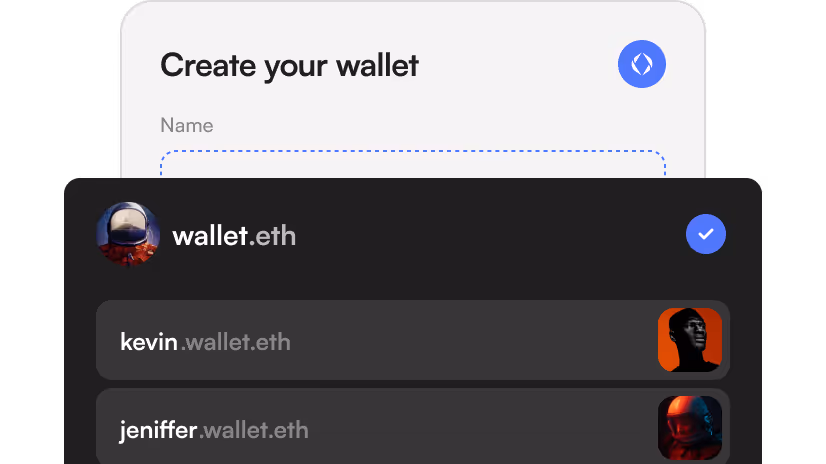 Wallet-as-a-Service ENS naming — use case illustration