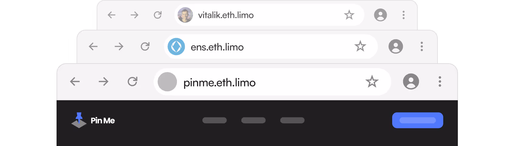 Decentralized ENS websites — use case illustration
