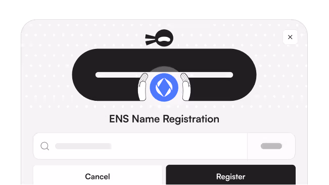 Sell ENS domains and subdomains from your own website.