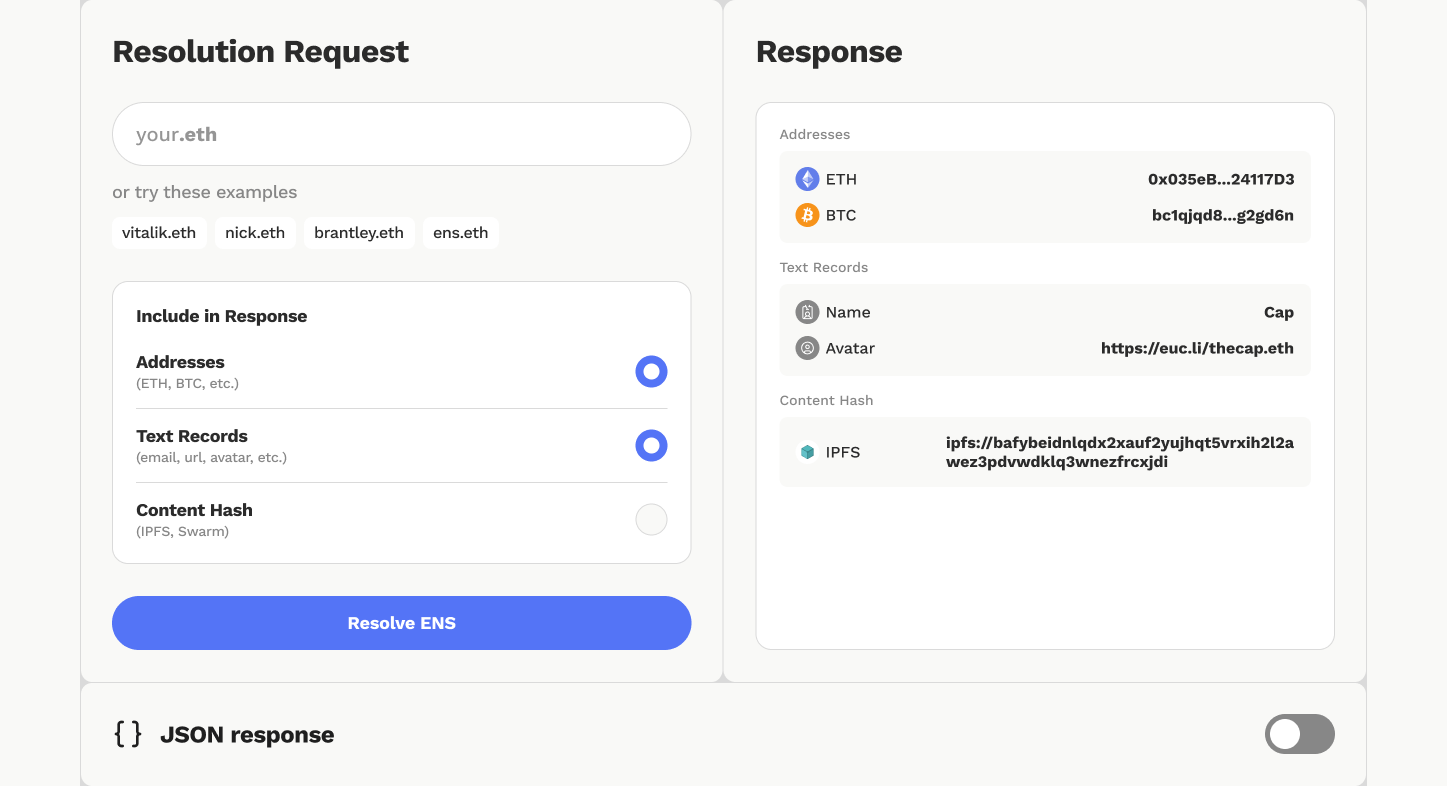 Resolvio — universal ENS domain resolution service
